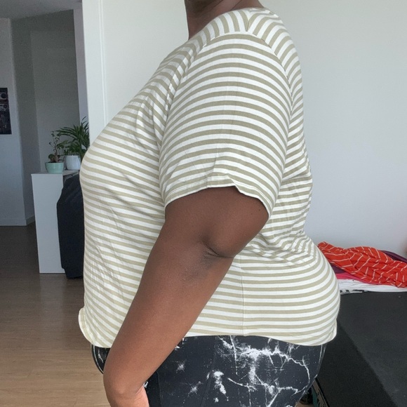 Universal Standard Green & White Striped Shirt – Size 2XL (30W/32W) - Picture 2 of 4